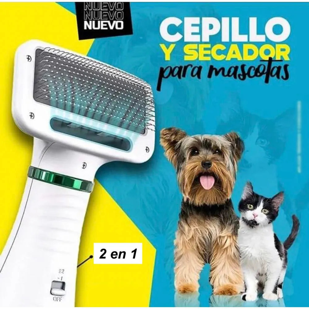 🐩 PetBreeze 2 en 1®🐕 Cepillo secador para tu mascotas